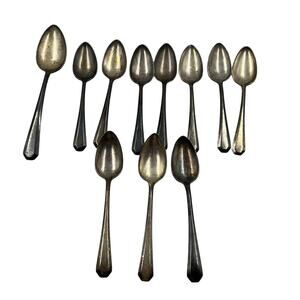 Antique WM Rogers & Son AA Silver Plate Spoons 11 Piece Aged Patina Mixed Lot